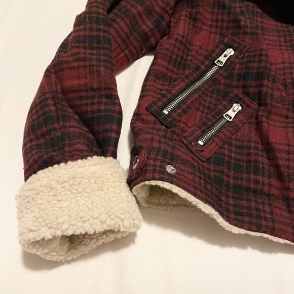 American Eagle Outfitters Womens Size Small Plaid Wool Blend Jacket Coat - Picture 7 of 16